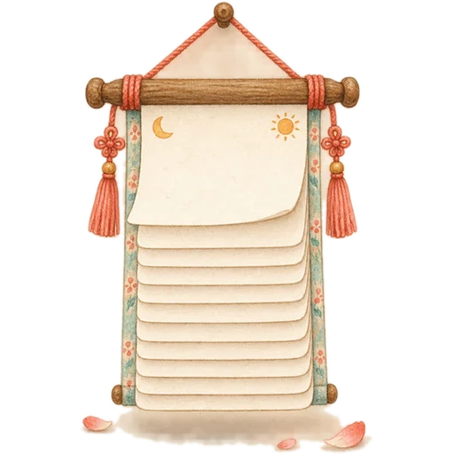 열두 잎이 달린 달력 족자