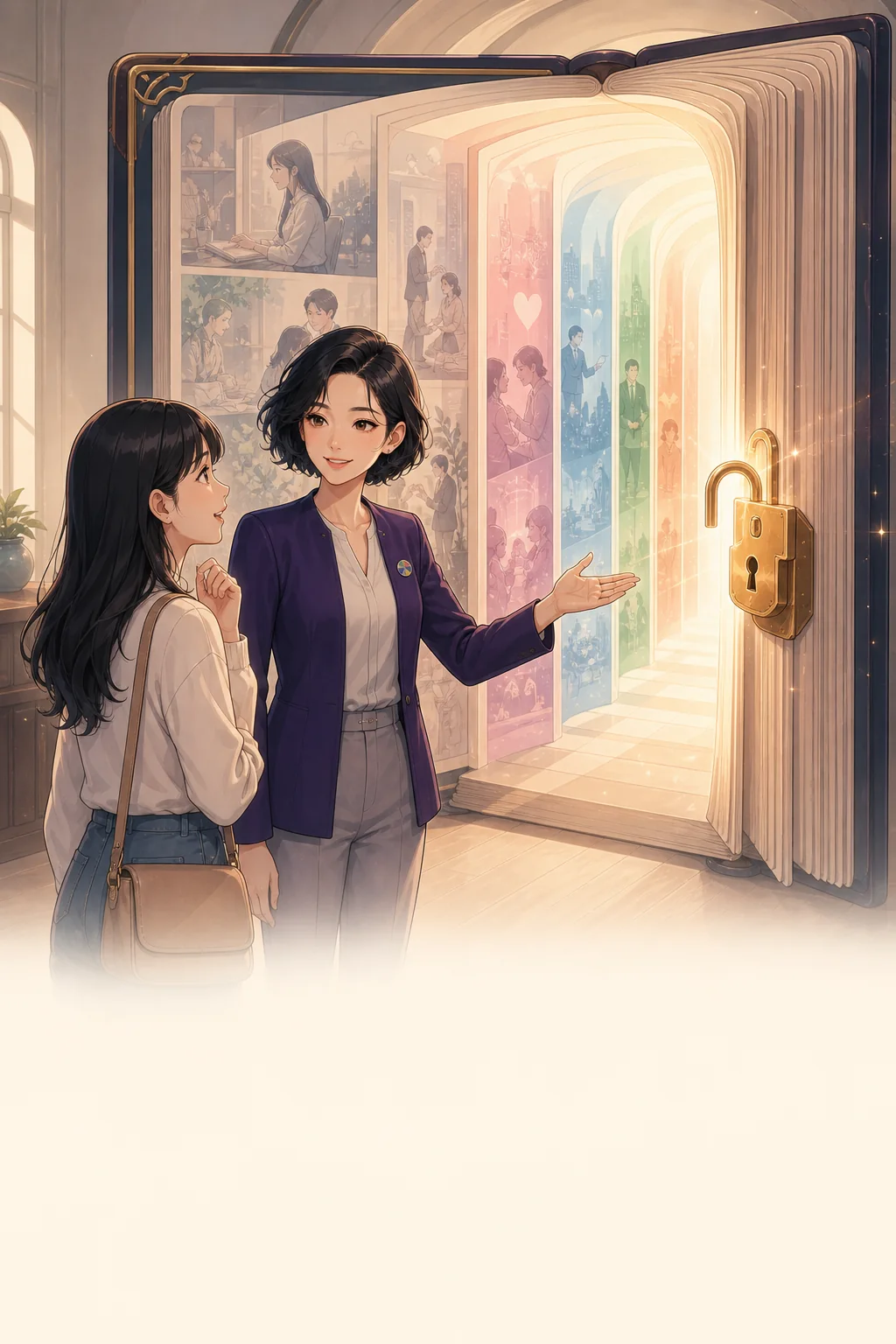 잠긴 사주 이야기책이 열리는 장면